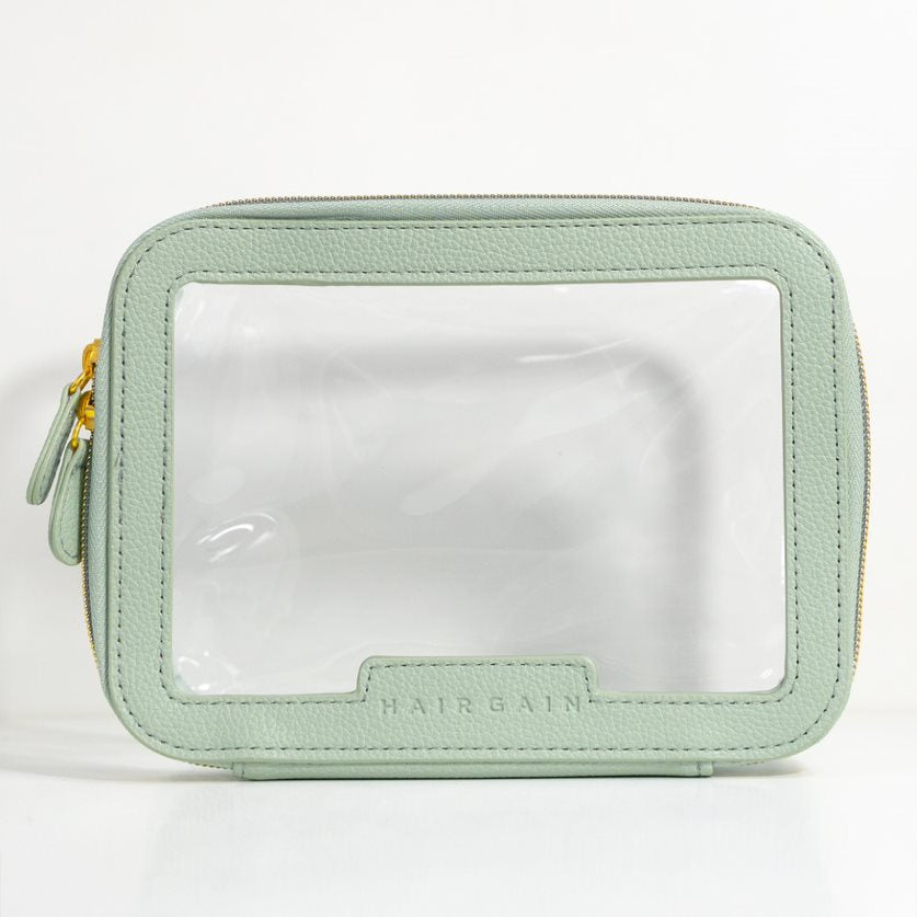 6 Soft Green newest & Pearl Cosmetic Bags